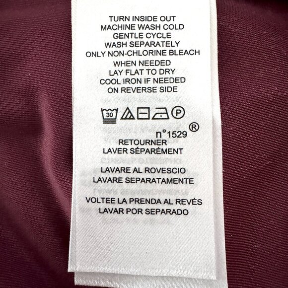 Lauren Ralph Lauren 1X BURGUNDY Velvet Flutter Sleeve Blouse Top Shirt - Picture 9 of 10